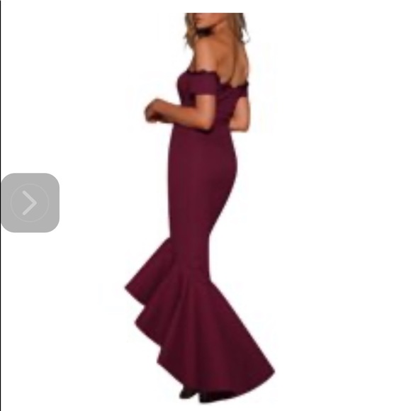 Lace trim on or off shoulder mermaid - Picture 6 of 8